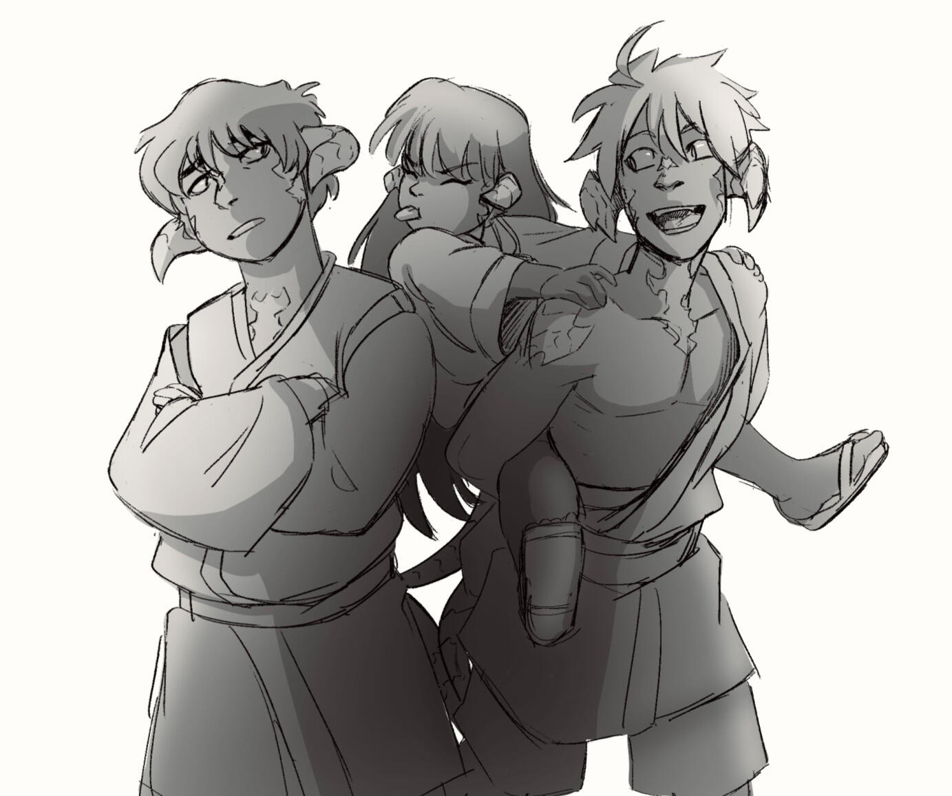 Ridel and his Cousins, Bria and Nahkal